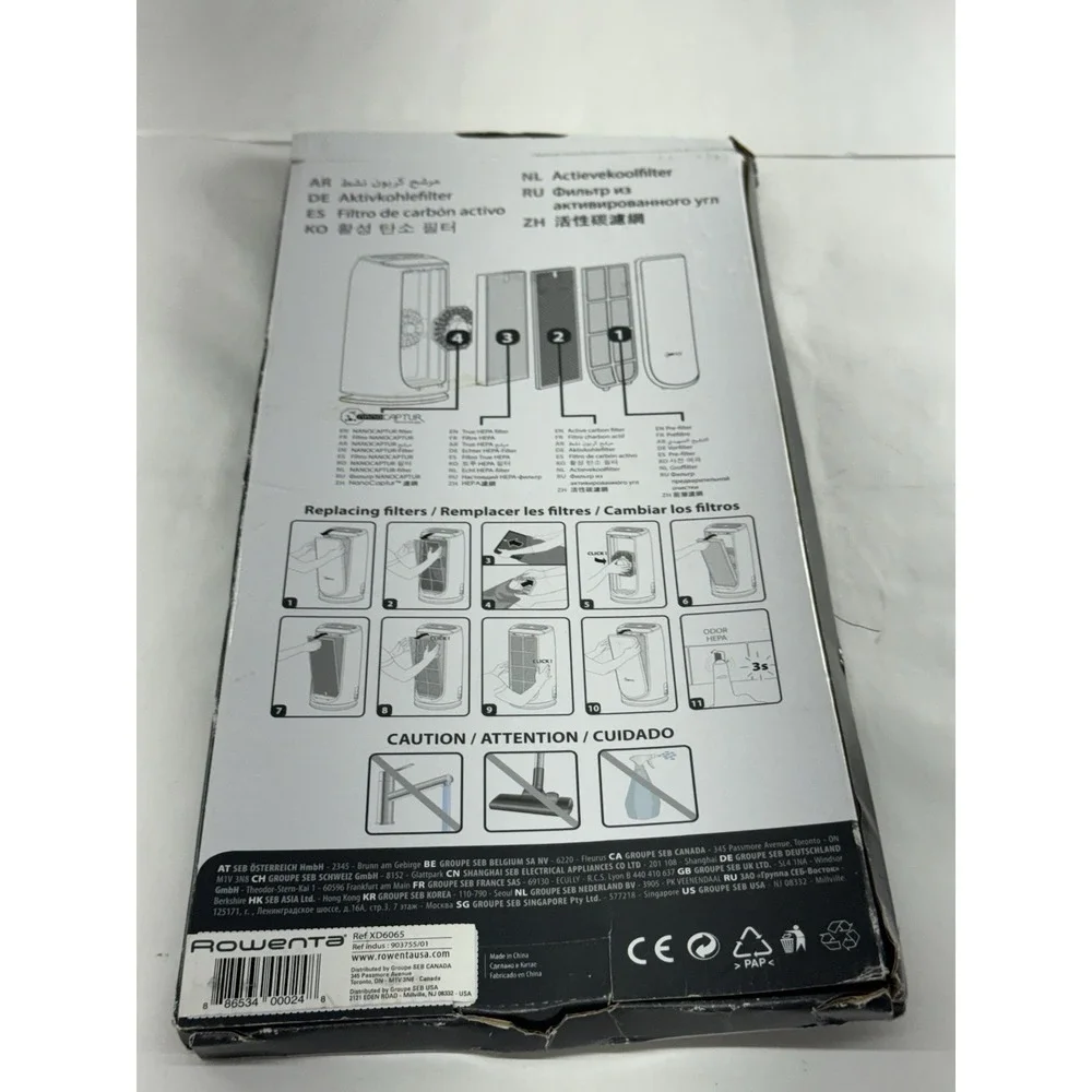 Rowenta XD6060 / XD6065 Active Carbon Filter Odor Eliminator Intense Pure Air